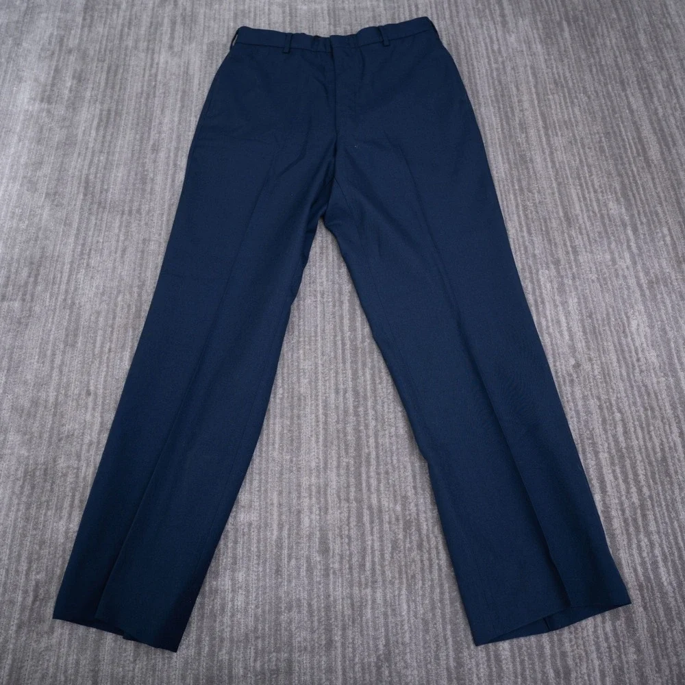 Defense Logistics Agency Navy Blue Dress Pants 33L Fit 31x31 Bremen-Bowdon Mens